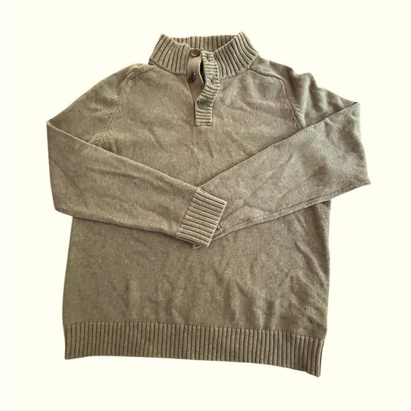 Mens’ J.Crew Button Neck Cotton Sweater Size L - Picture 1 of 4